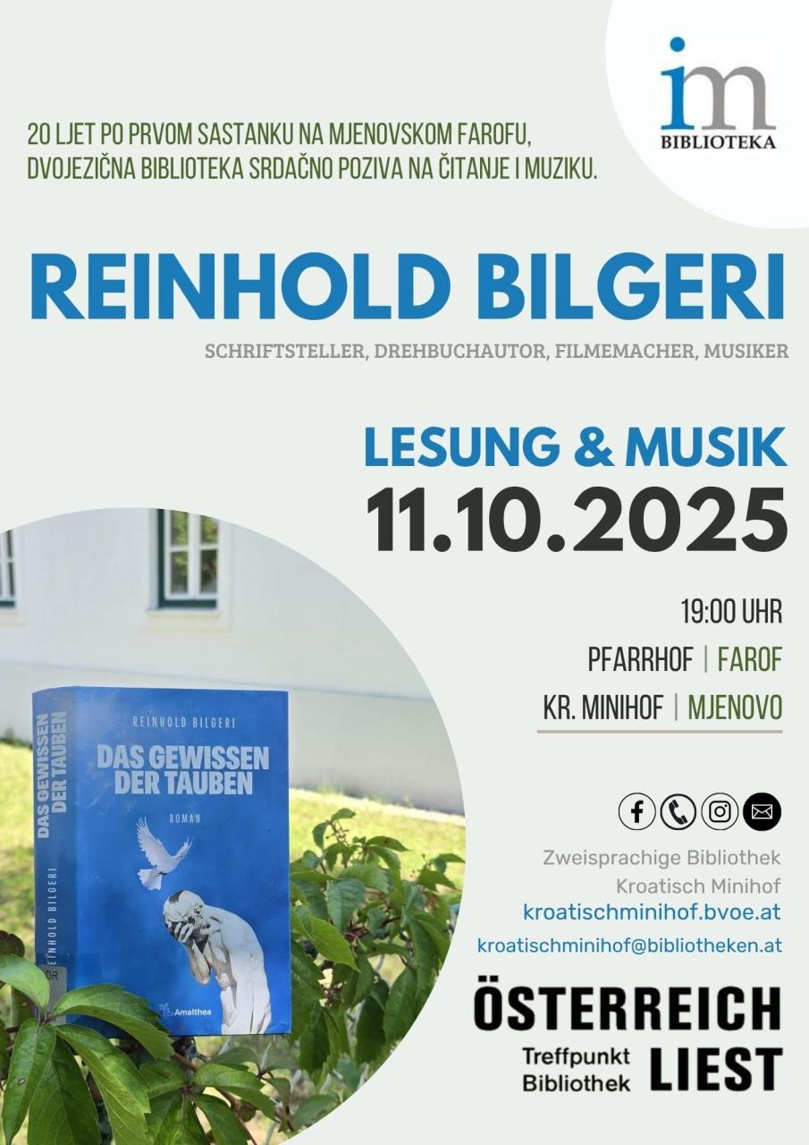 Plakat: Lesung Reinhold Bilgeri
