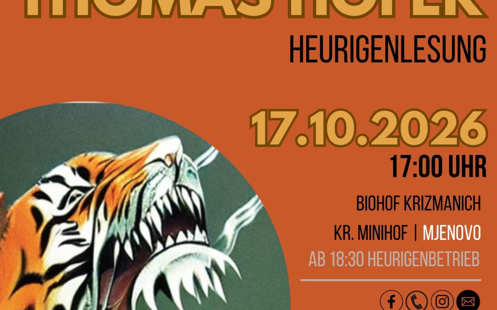 Heurigenlesung mit Thomas Hofer