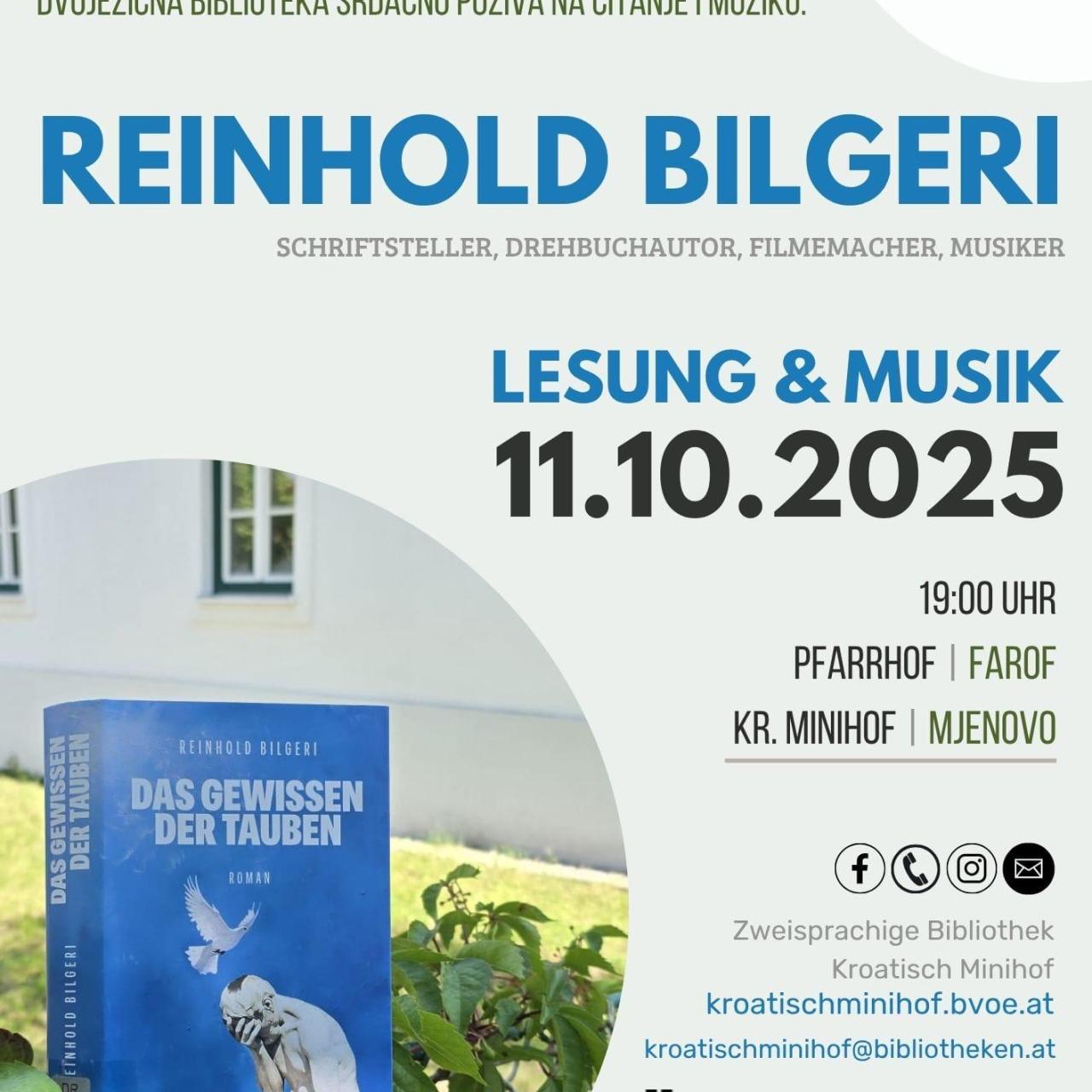 Plakat: Lesung Reinhold Bilgeri